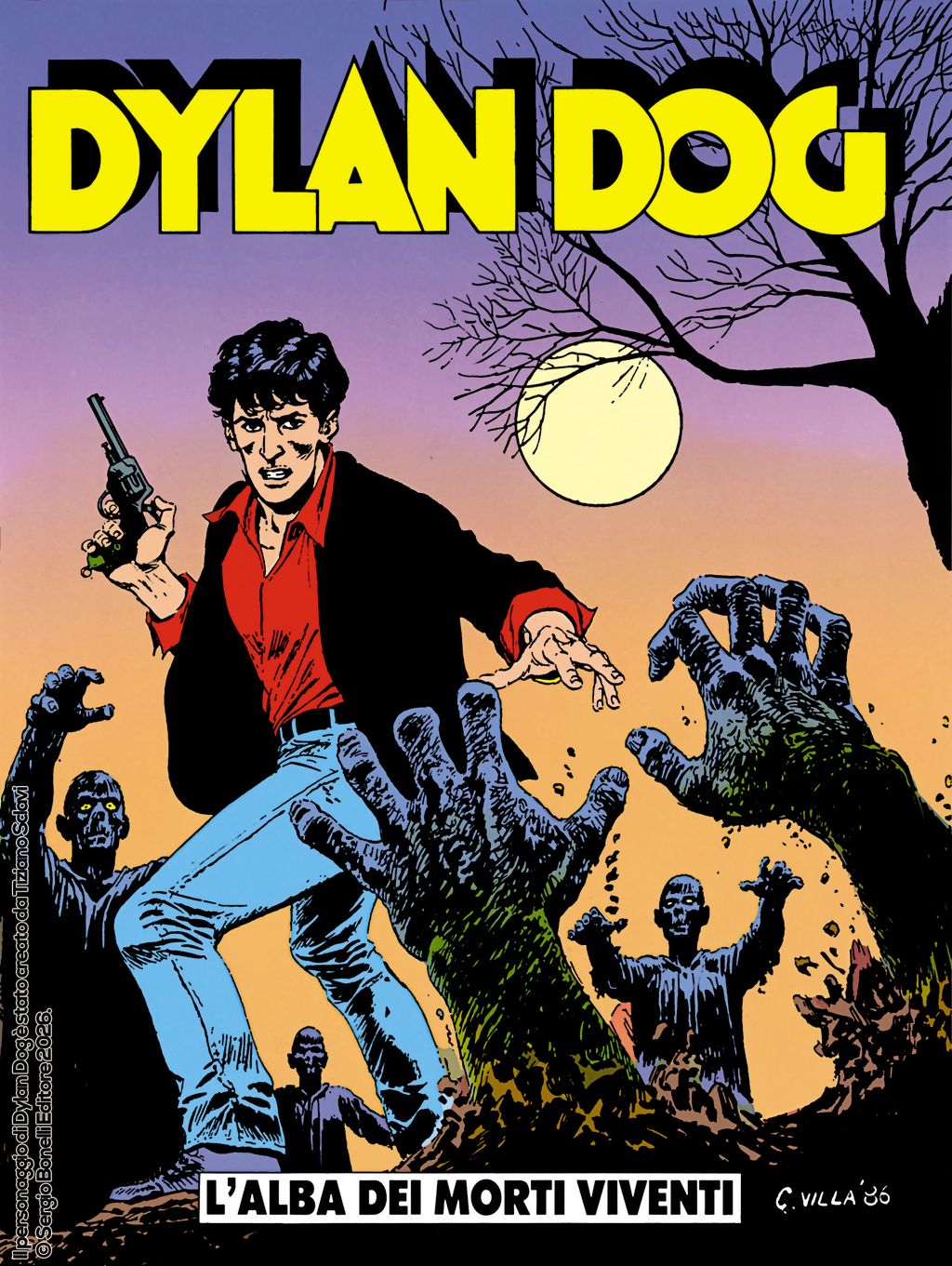 Copertina del primo albo di Dylan Dog L’Alba dei Morti Viventi