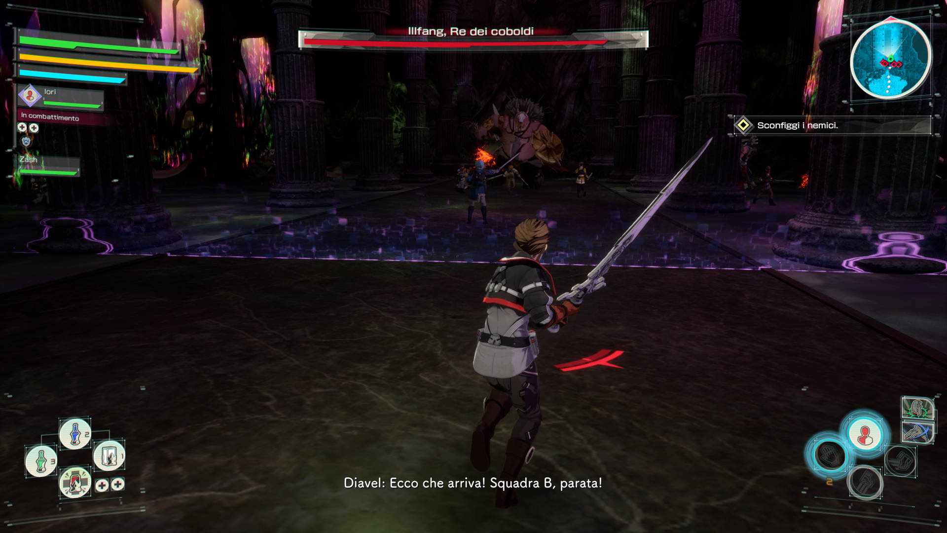 Una sequenza di gioco di Echoes of Aincrad