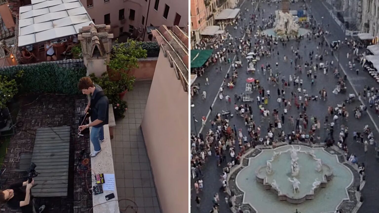 Commosse l’Italia suonando a Piazza Navona durante il Covid, ora Jacopo Mastrangelo è costretto a lasciare quella terrazza Jacopo Mastrangelo a Piazza Navona