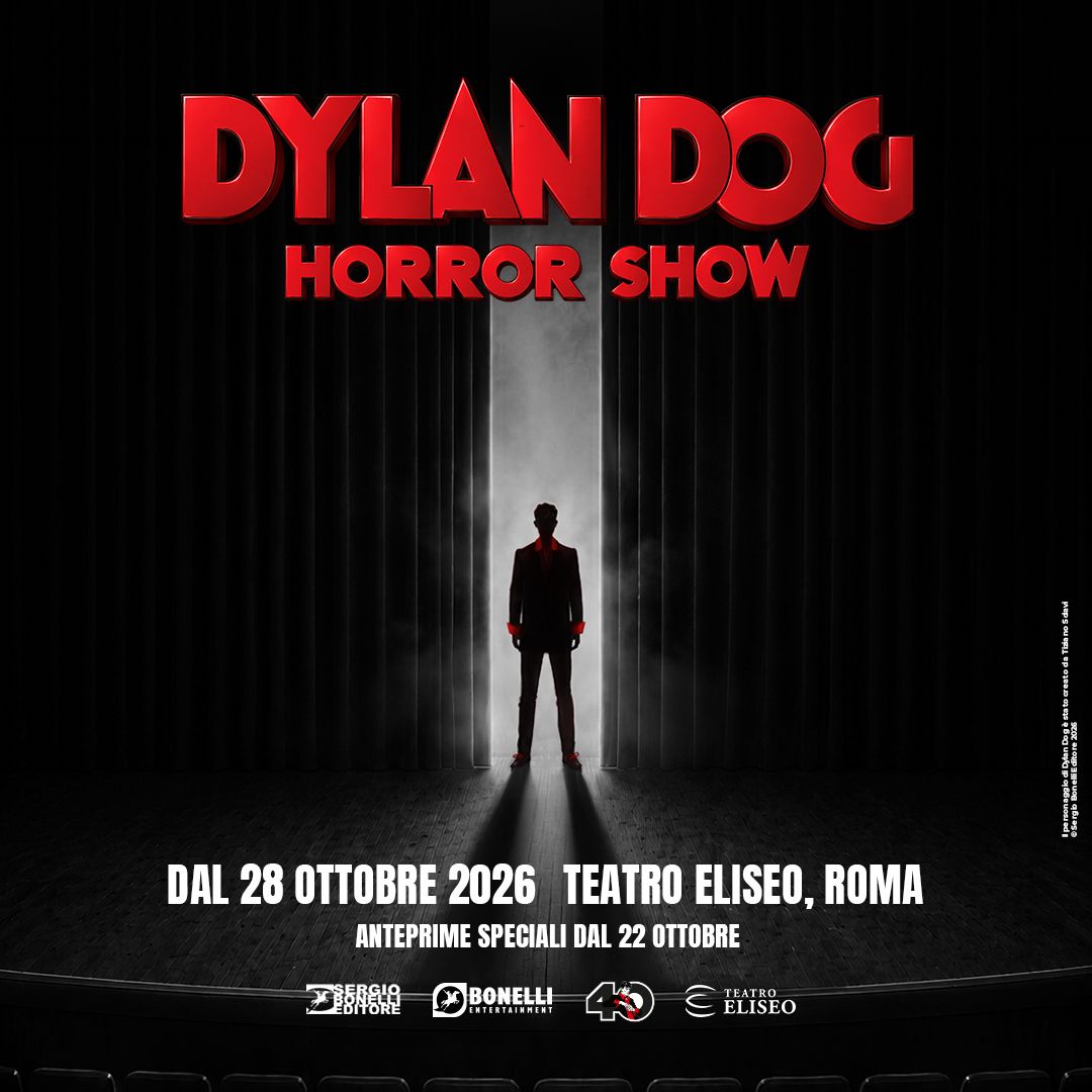 Locandina ufficiale dello spettacolo teatrale di Dylan Dog Horror Show