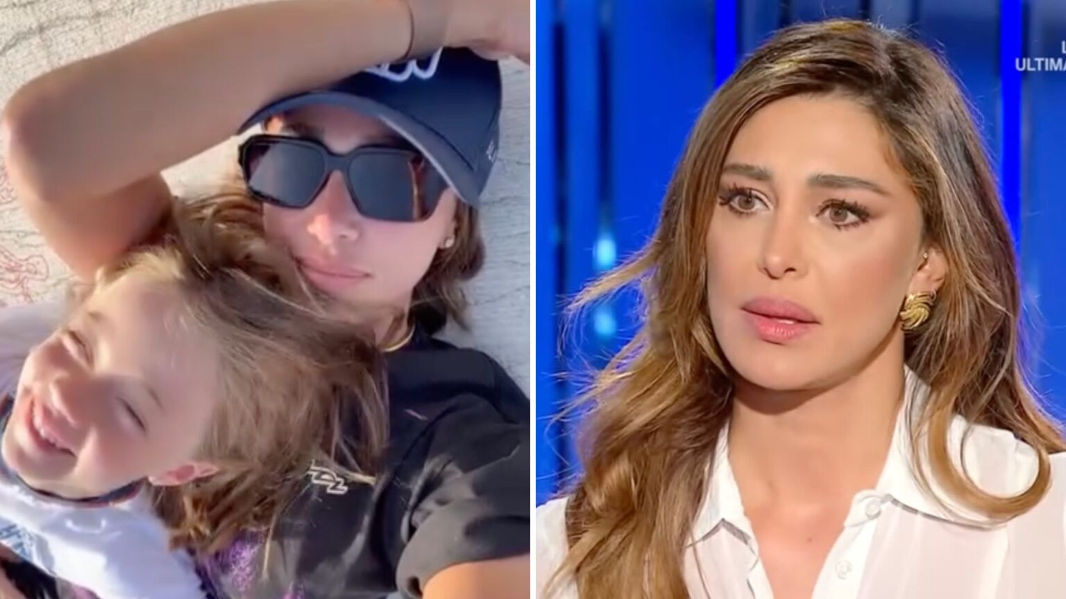 Belén Rodriguez con la figlia Luna Marì