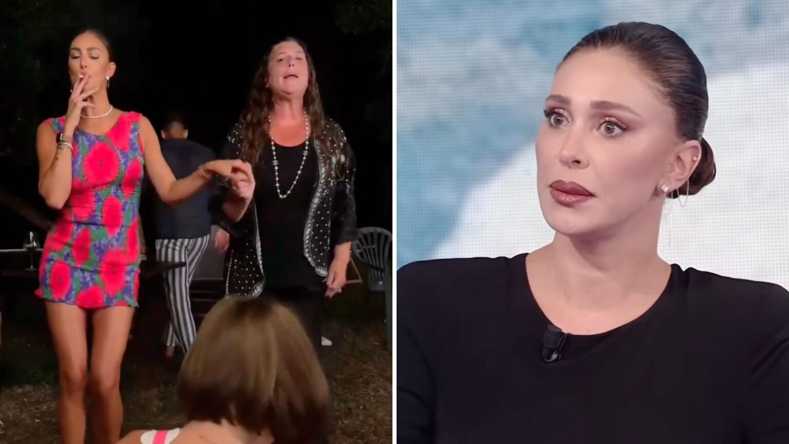 Belén Rodriguez lancia una sigaretta nell’erba davanti alla figlia: il web insorge, poi la sua replica alimenta la polemica Belén Rodriguez con la sigaretta