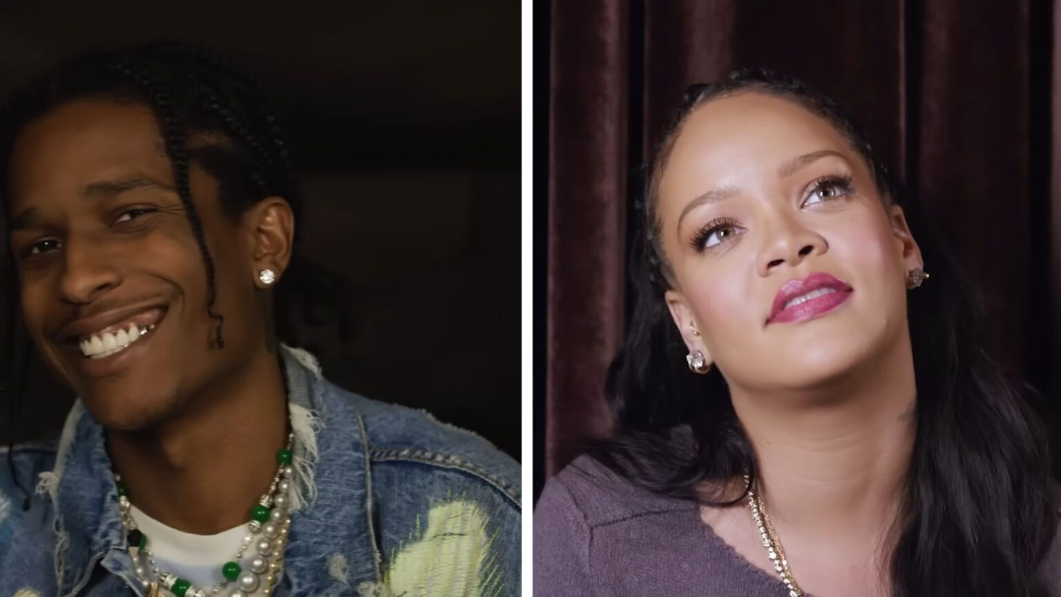 Rihanna e A$AP Rocky durante un'intervista