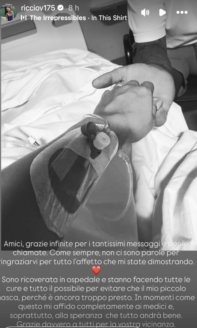 La storia di Valentina Riccio su Instagram