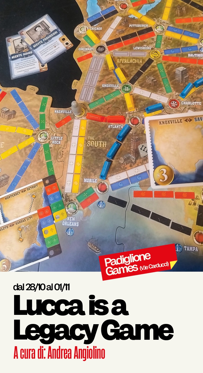 Manifesto della mostra Lucca is a Legacy Game