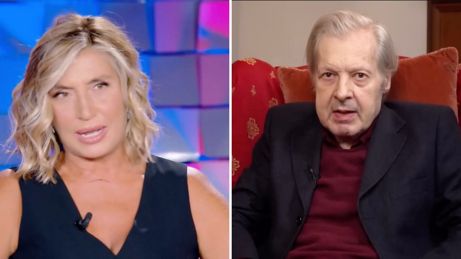 Myrta Merlino e Vittorio Sgarbi