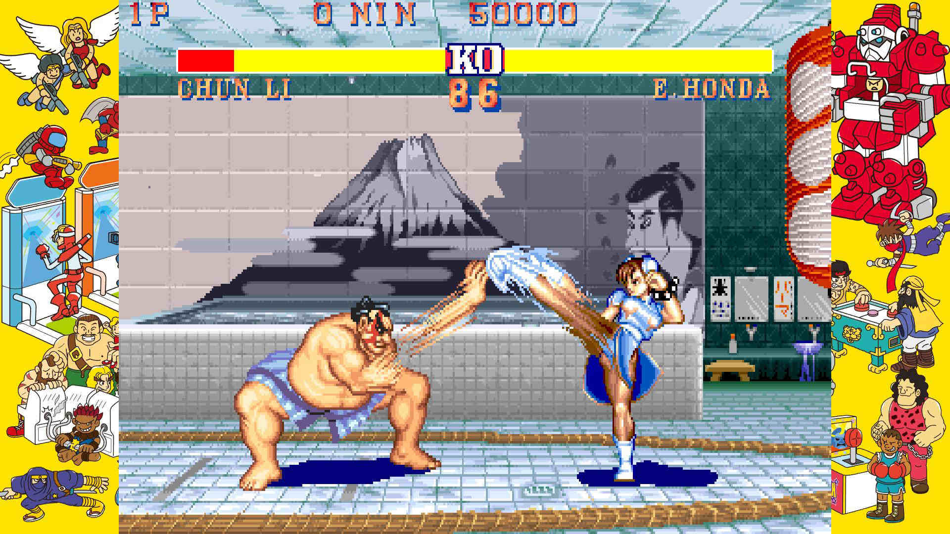 Una sequenza di gioco di Street Fighter II