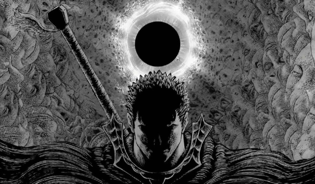 Immagine del manga Berserk con Gatsu e l'eclissi